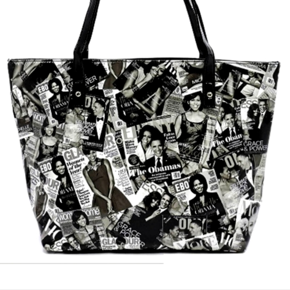 Magazine Tote Handbag W/Matching Coin Bag